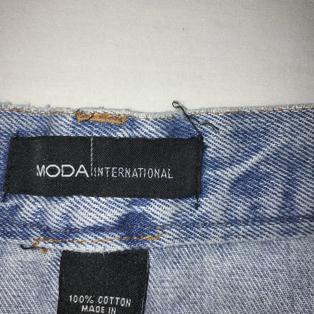 MODA International Button down Jean mini skirt - Picture 4 of 4